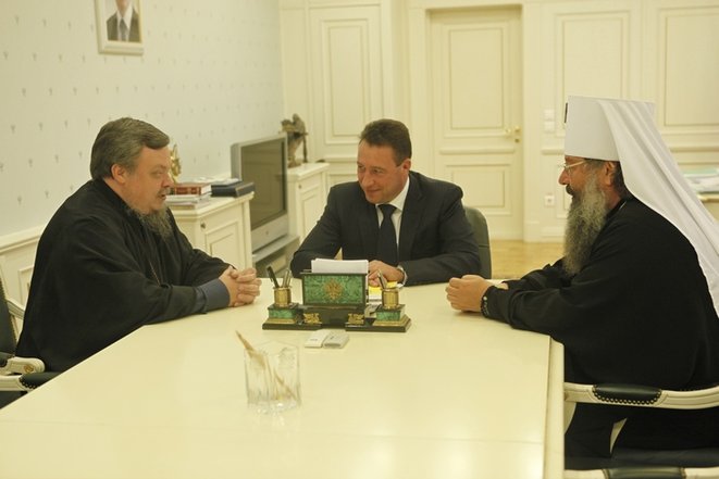 Встреча с председателем Синодального отдела по взаимодействию церкви и общества протоиереем Всеволодом Чаплиным