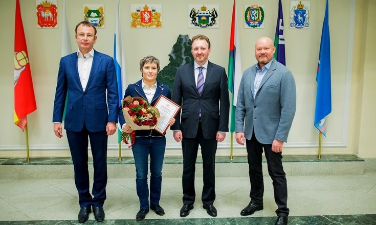 Встреча с бронзовым призером Олимпиады-2016 в Рио-де-Жанейро Натальей Кузютиной и руководителями Федерации дзюдо «Урал - Западная Сибирь»