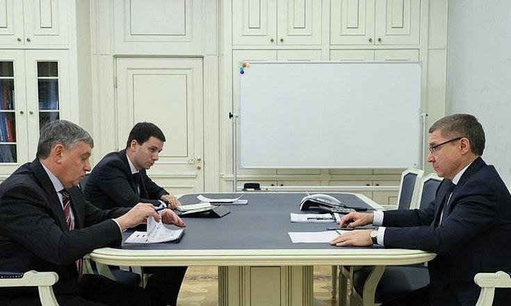 Рабочая встреча с ректором Уральского федерального университета Виктором Кокшаровым