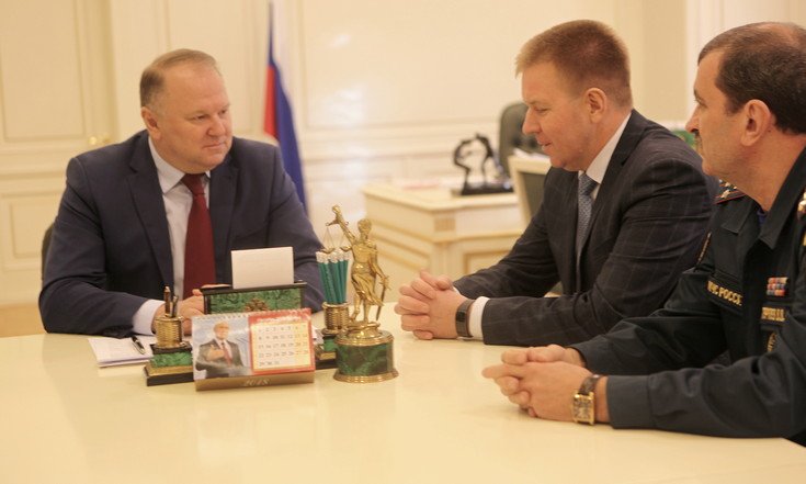 Николай Цуканов провел рабочую встречу с заместителем Министра МЧС России Николаем Гречушкиным