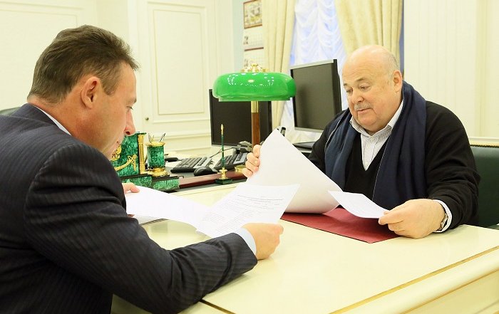 Встреча с председателем Союза театральных деятелей Российской Федерации, народным артистом России Александром Калягиным