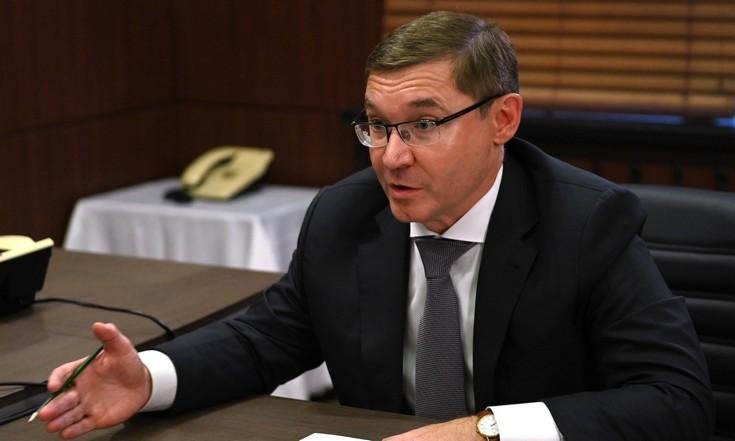 Рабочая встреча Владимира Путина с полпредом Президента России Владимиром Якушевым
