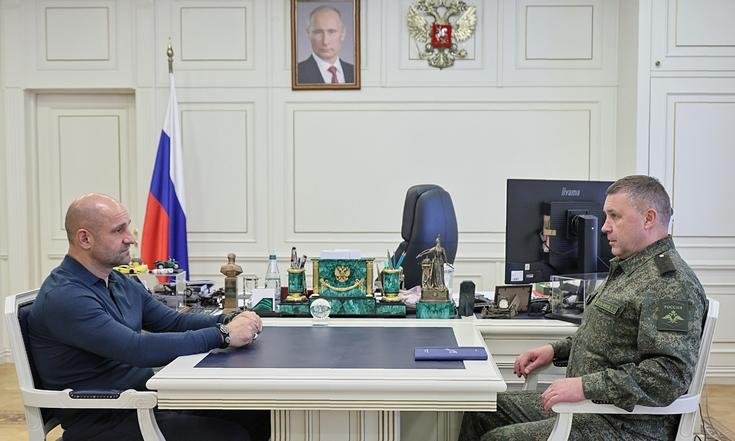 Встреча с командующим 14-й армией ВВС и ПВО Владимиром Мельниковым