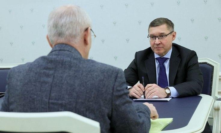 Встреча с главой Уральского ГУ Банка России Рустэмом Мардановым