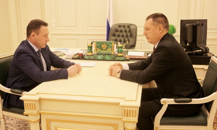 Игорь Холманских провел рабочую встречу с начальником управления специальной связи и информации ФСО России в Уральском федеральном округе Николаем Рябко