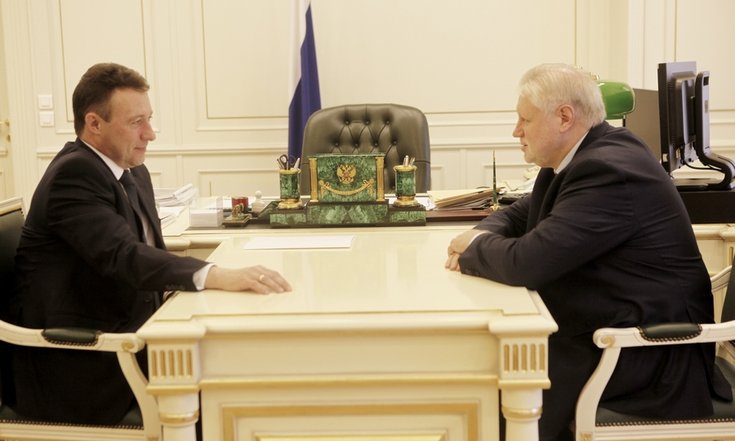 Рабочая встреча с председателем партии «Справедливая Россия» Сергеем Мироновым