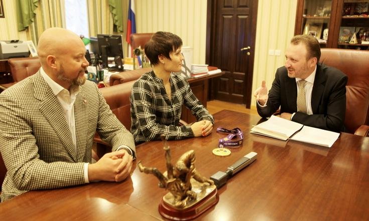 Встреча с бронзовым призером Олимпиады-2016 Натальей Кузютиной и президентом Федерации дзюдо «Урал - Западная Сибирь» Вадимом Еланцевым