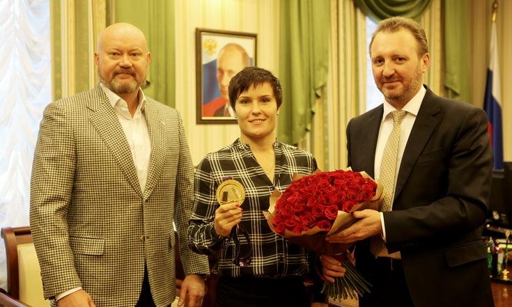 Встреча с бронзовым призером Олимпиады-2016 Натальей Кузютиной и президентом Федерации дзюдо «Урал - Западная Сибирь» Вадимом Еланцевым