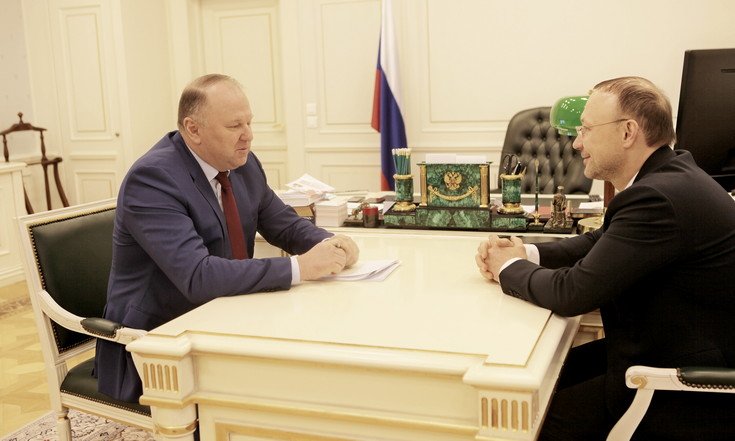 Николай Цуканов провел рабочую встречу с председателем Совета директоров АО «Русская медная компания» Игорем Алтушкиным