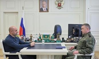 Встреча с командующим 14-й армией ВВС и ПВО Владимиром Мельниковым